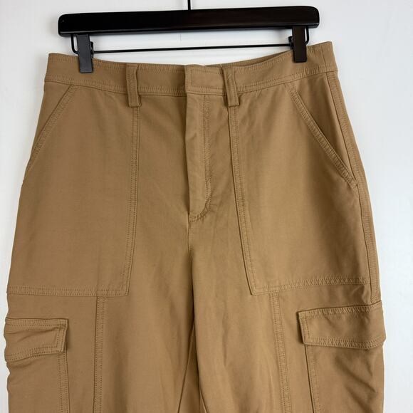 Banana Republic Slim Refined Stretch Cargo Pants Ankle Tan High Rise - Size 10 - Picture 3 of 11